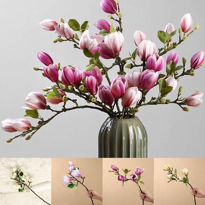 1PC/2PC Fake Flowers Wedding Decoration Bouquet New Simulation Magnolia Home Artificial Flowers DIY Multiple Options Available