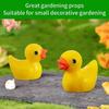 100/200Pcs Resin Mini Duck Miniature Figurines Ornaments Decor Yellow Animal Garden Crafts Tiny Duck Landscape Plants Fairy