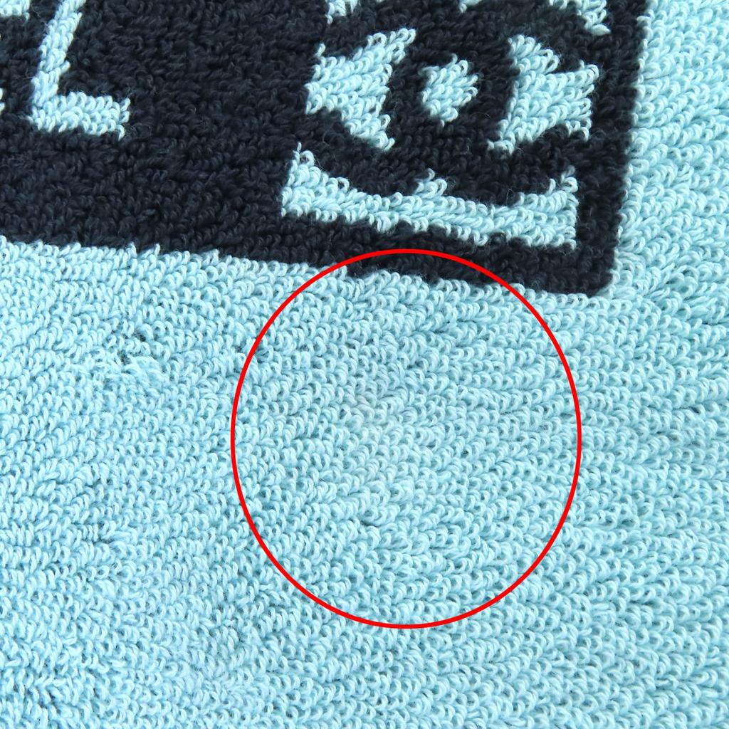 Great CHANEL COCO Mark Large Bath Towel and Towel Blanket Light blue black Used
