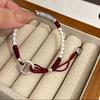 [Six Characters Mantra-Safety Buckle] Retro National Style Bracelet Men And Women Couples Handmade Beaded Birthday Year Red Hand Rope