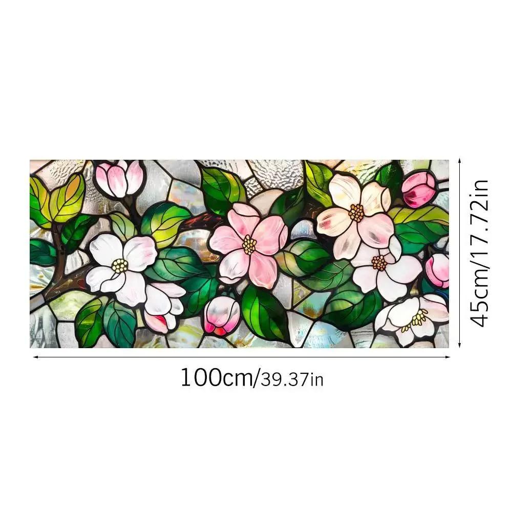 PVC Privacy Window Film Electrostatic Glass Stickers Geometric Abstract Mosaic Pattern Window Sticker Room Bathroom Home Decor