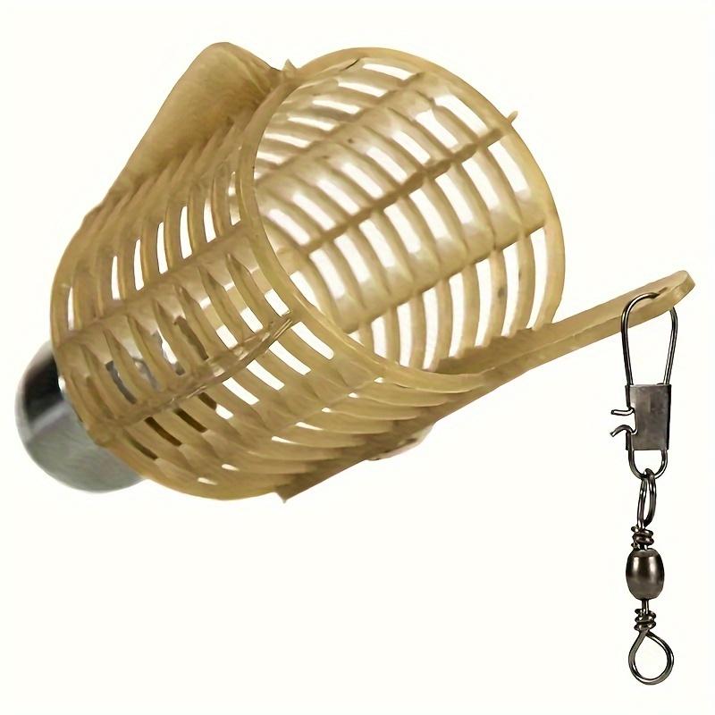Bait Cage Fishing Feeder Set - Weighted Long Cast Carp Fishing Accessories, No Assembly Required, Non-Electronic