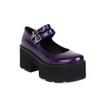 One-word buckle Mary Jane new British retro round head muffin shoes sequined single shoes Japanese platform  shoes