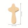 5Pcs Wooden Cross, Handmade Wooden Pendant, Wooden Handicraft, Pine Wood, Hand-held Cross