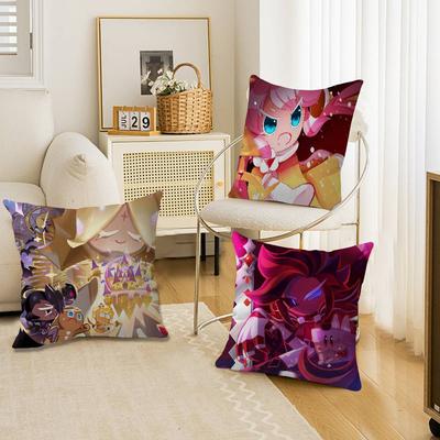 Anime Cookie Run K-Kingdom Pillow Anime Pillow Sofa Bed Head Pillow Cover Cushion Cover 45x45 Cm Fashion