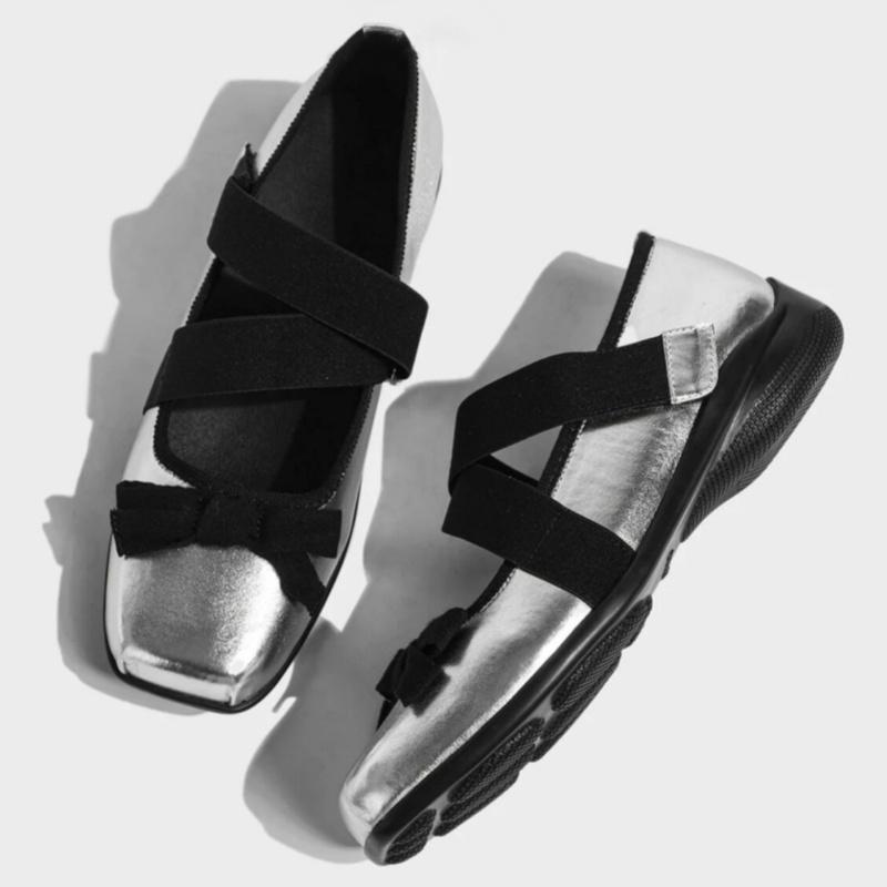 Projektant Mody Wiosenne Damskie Buty Mary Jane Moda Kwadratowy Nosek Damskie Wygodne Miękka Podeszwa Płaskie Buty Damskie Wygodne Baleriny