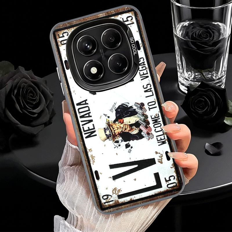 Retro Vintage License Plate Soft Phone Case for Xiaomi Redmi Note 13 14 15 Pro Plus 12S 12 11S 11 11T 10S 10 Shockproof Cover Ba
