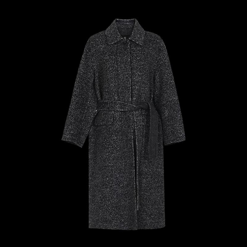 Tatu Women's Herringbone Wool Blend Double-Faced Coat