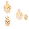 Cute Cartoon Self-mocking Bear And Bunny Plush Keychain Gift