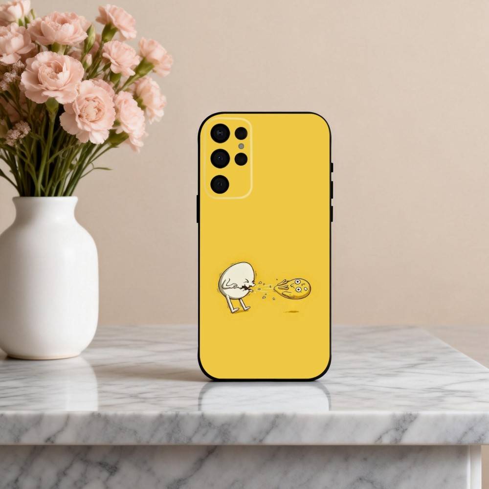 F-Funny Food Fancy art Phone Case For Samsung S25,24,23,22,30,21,10,9,Ultra,Plus,Lite,FE,4,5 G Soft Black Case