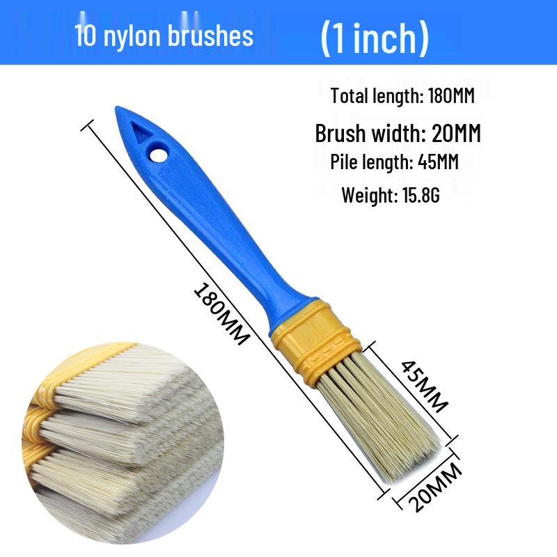 Industrial Non-Shedding Nylon Brush: Hard Bristle for Paint & Soft Bristle for Dust & Antiques Cleaning