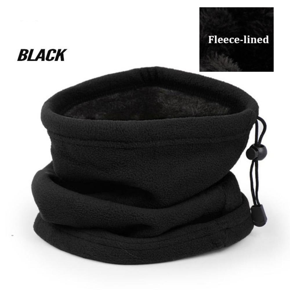 Masque Facial de Camping Couleur Unie Chaud Velours Cordon de Serrage Écharpe Cyclisme Écharpe Polaire Polaire Unisexe