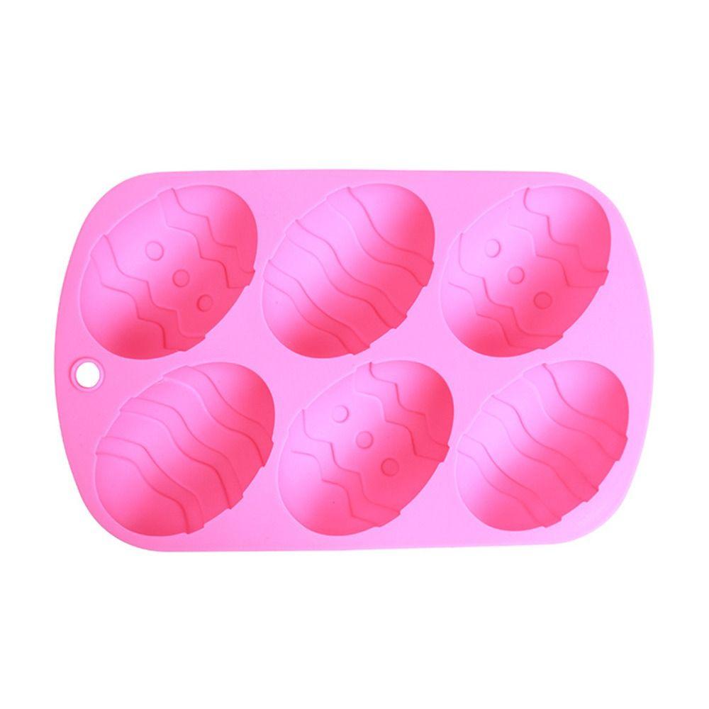 DIY Eiform Oster-Eierform 6 Mulden Backwerkzeug Schokoladenkuchenform Handgemachte Schokoladenschale Ostern