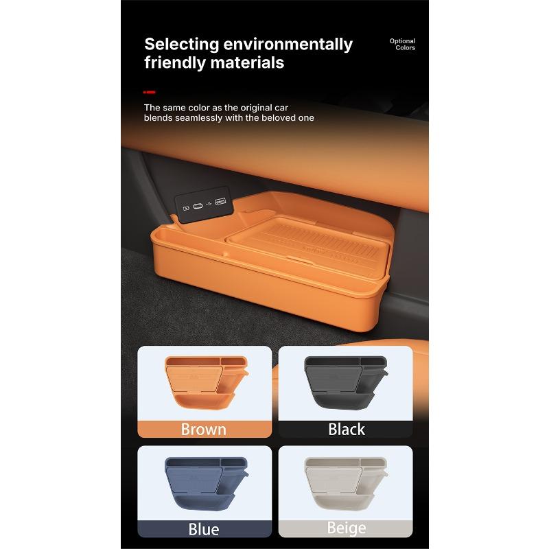 For TANK 500 2025 2026 Central Control Storage Box, Double Layer Waterproof Anti-Slip Car Organizer with Privacy Cover