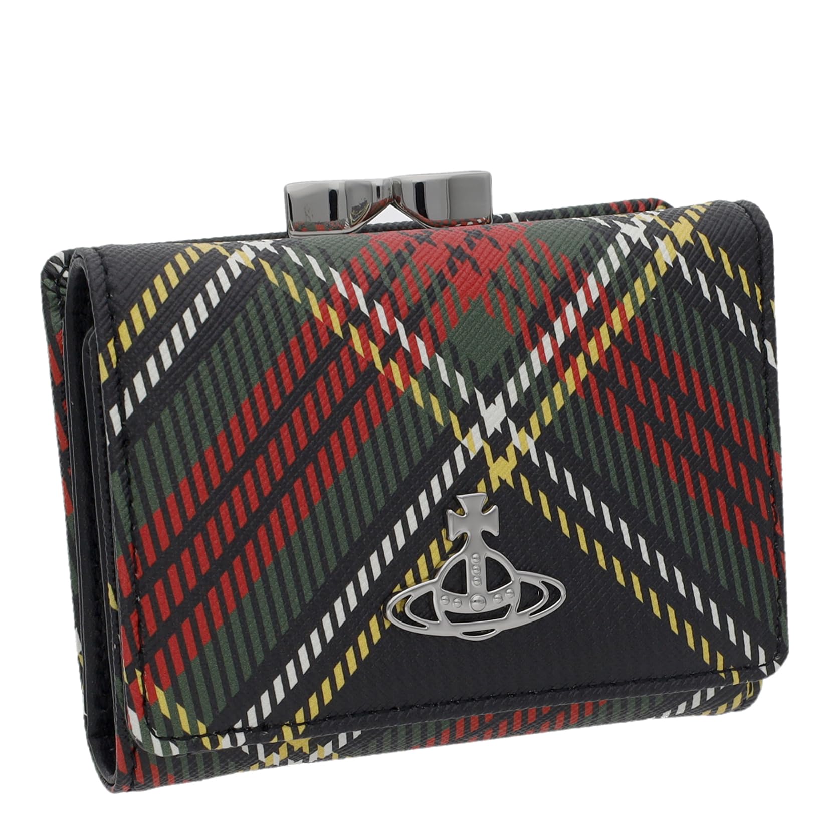 

Vivienne Westwood Chelsea Tartan Wallet with SAFFIANO PRINTED Women s Tri-fold (5115002NW-S0022) [Used]