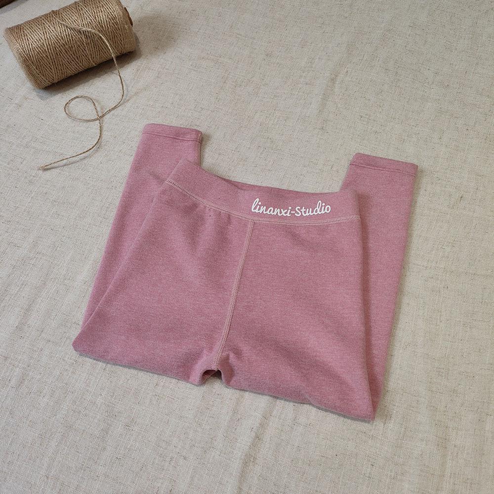 Children's Fleece-Lined Autumn Pants with Knee Pads - Warm, One-Piece Base Layer for Boys and Girls