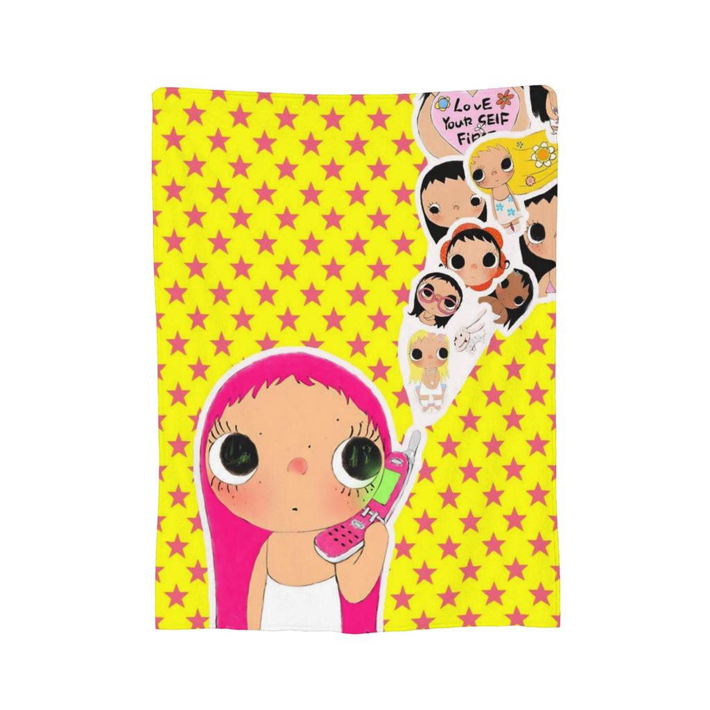 Yuy Manga Girl Пушистое одеяло Сяоюй Потрясающие пледы для дома El Sofa 150*125См Кусок ковра,
