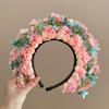 Rutschfestes Blumen-Stirnband für Mädchen, Bequeme, Flexible Haar-Accessoires mit Kunstblumen, Traditionelle Nationale Haarnadel für Hanfu-Party