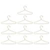 10pcs Stainless Steel Doll House Clothes Hanger Rose Gold Outfit Holder  Wardrobe Storage