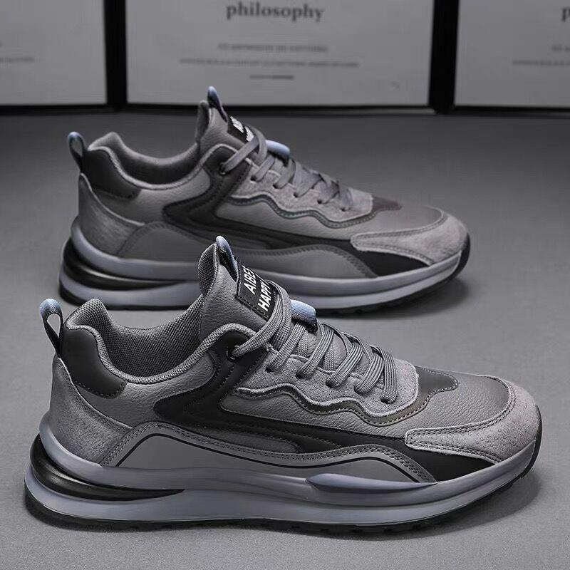 Spring New Breathable Leather Men's Shoes Trendy Casual Sports Shoes Wear-resistant Non-slip Versatile Trendy Shoes