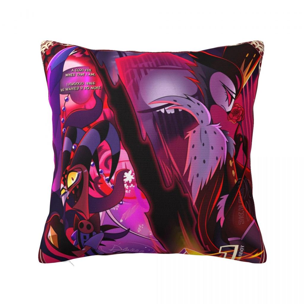 Stolas X Blitz Pillow Cover Helluva Boss Morden Pillow Case For Sofa Home Decoration Cushion Cover Polyester Graphic Pillowcases