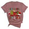 Christmas Printed Fashionable Women's T-shirt Christmas Trend Pure Cotton Casual Sportswear T-Shirts Women’s