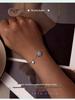 Everlove Sterling Silver Zircon Snowflake Bracelet - Adjustable Women's Christmas Jewelry