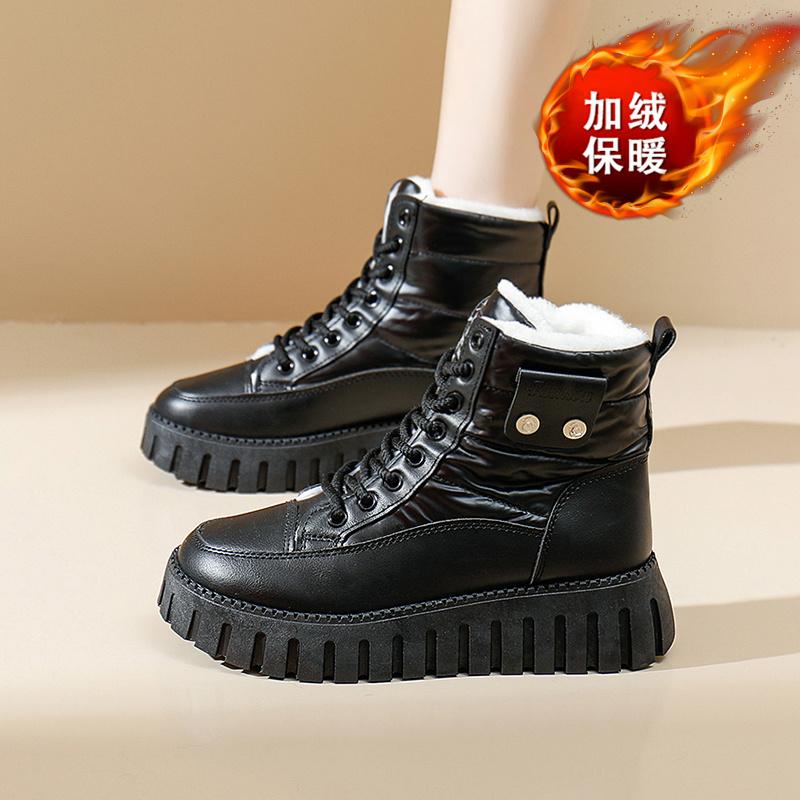 Snow boots winter new thick-soled velvet short boots warm high-top cotton shoes