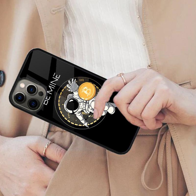 Bitcoin Astronaut To The Moon Magnetic Phone Case For APPLE iPhone 17 Air 16 14 13 12 Pro Max 15 Plus Wireless MagSafe Cover