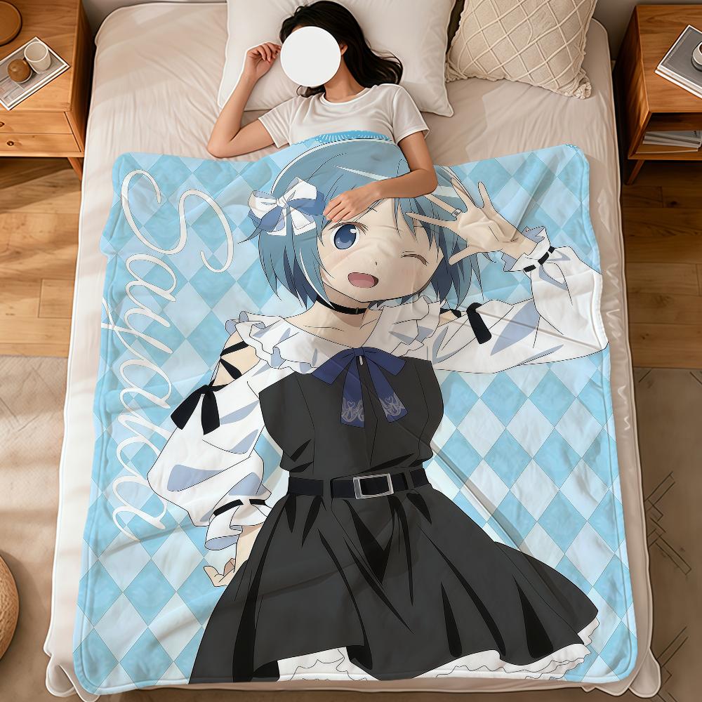 Anime Cute p-Puella Magi Madoka Magica Soft Warm Plush Blanket Dormitory Sofa Living Room Pet Hogar Bedroom Gift Home Flannel