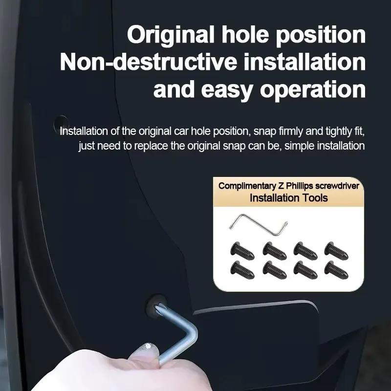 For BYD Sealion 7 07 EV 2024 2025 2026 4PCS Car Mud Flaps Anti-splash Front Rear Fender Wheel Cover Guard Mudguard Accessories