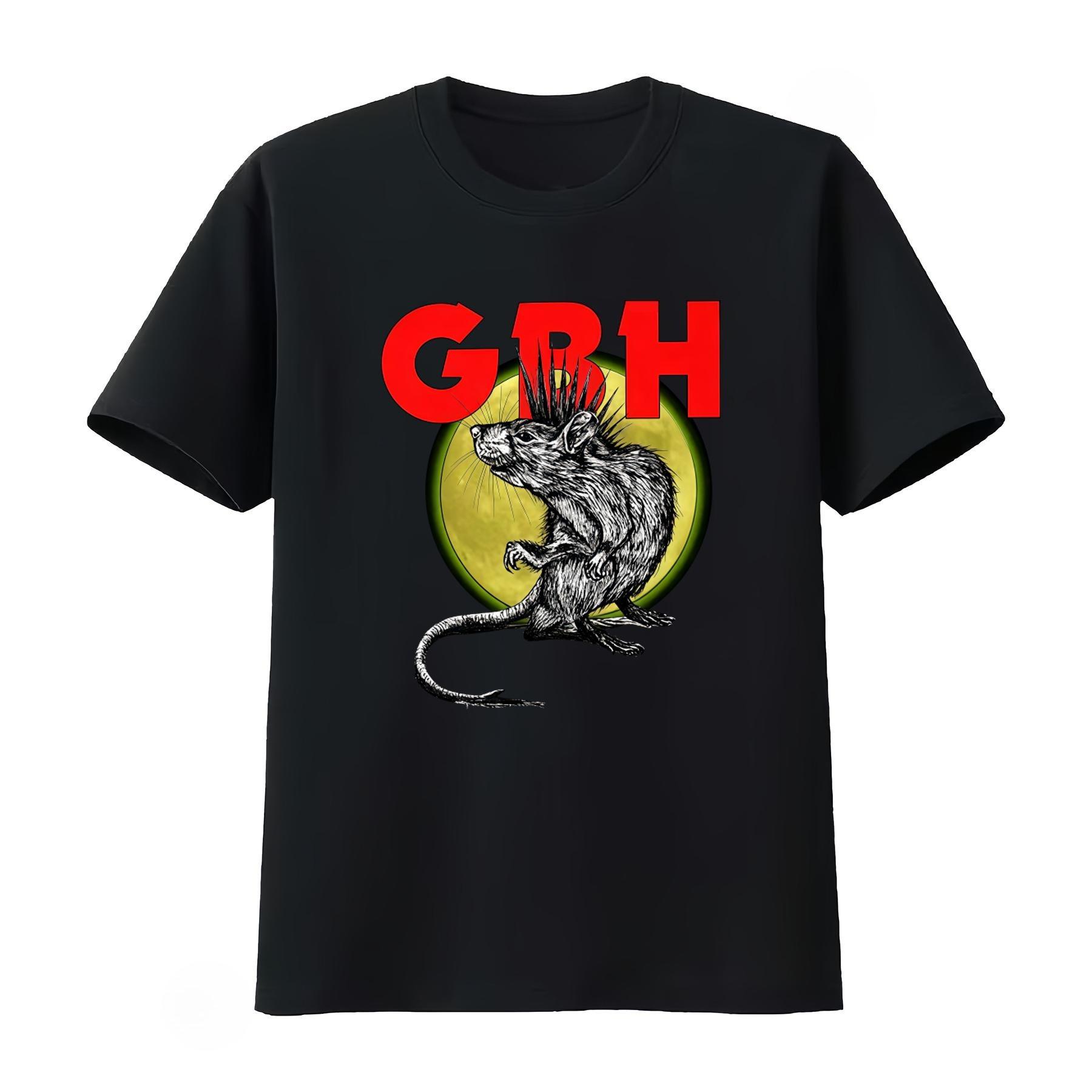 Rare GBH Band Cotton T Shirt for Fan Unique Rat Design Streetwear Fashion Casual Unisexs Clothing Womens 2026 Summer New T Shirt S
