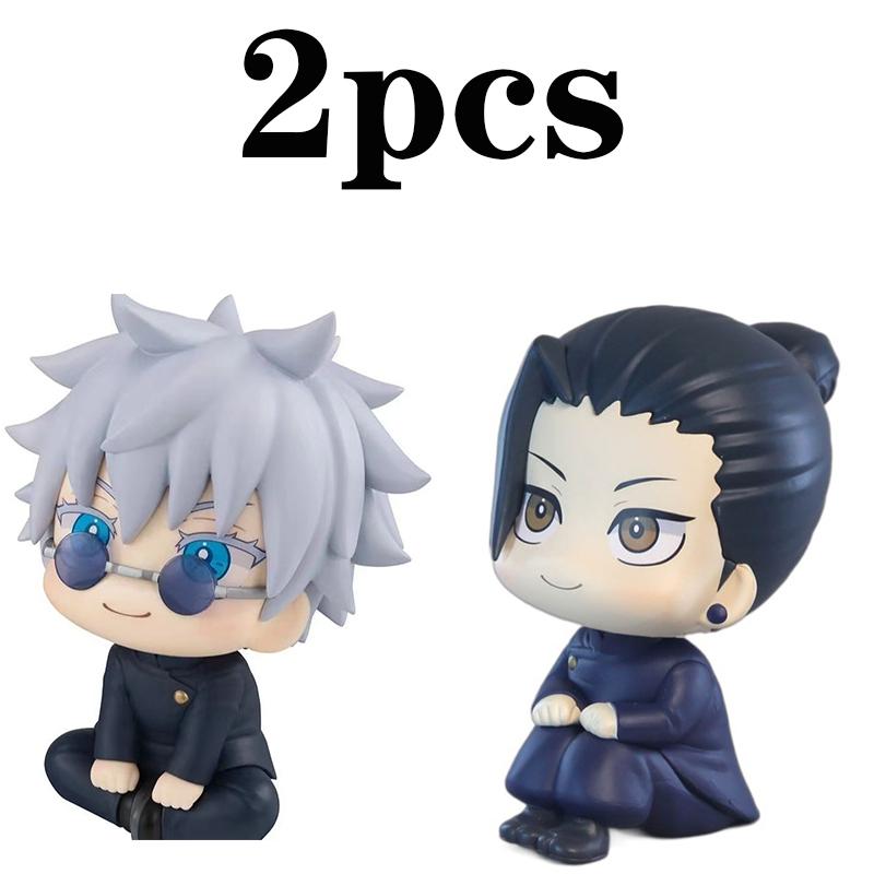 10cm Jujutsu Kaisen Mini Figures Satoru Gojo Figure Action Geto Suguru Figurine Version Anime Model Collection Toys Statue Q PVC Kid Friendly