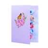 3D Pop Up Flower and Butterfly Greeting Cards Pink Style Paper Card with Envelope & Small Card for Parties Gathering