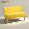 2-Seater Sofa, Soft Upholstery, Easy-Care Cover, up to 220 kg, 117 x 56.5 x 77 cm, Yellow