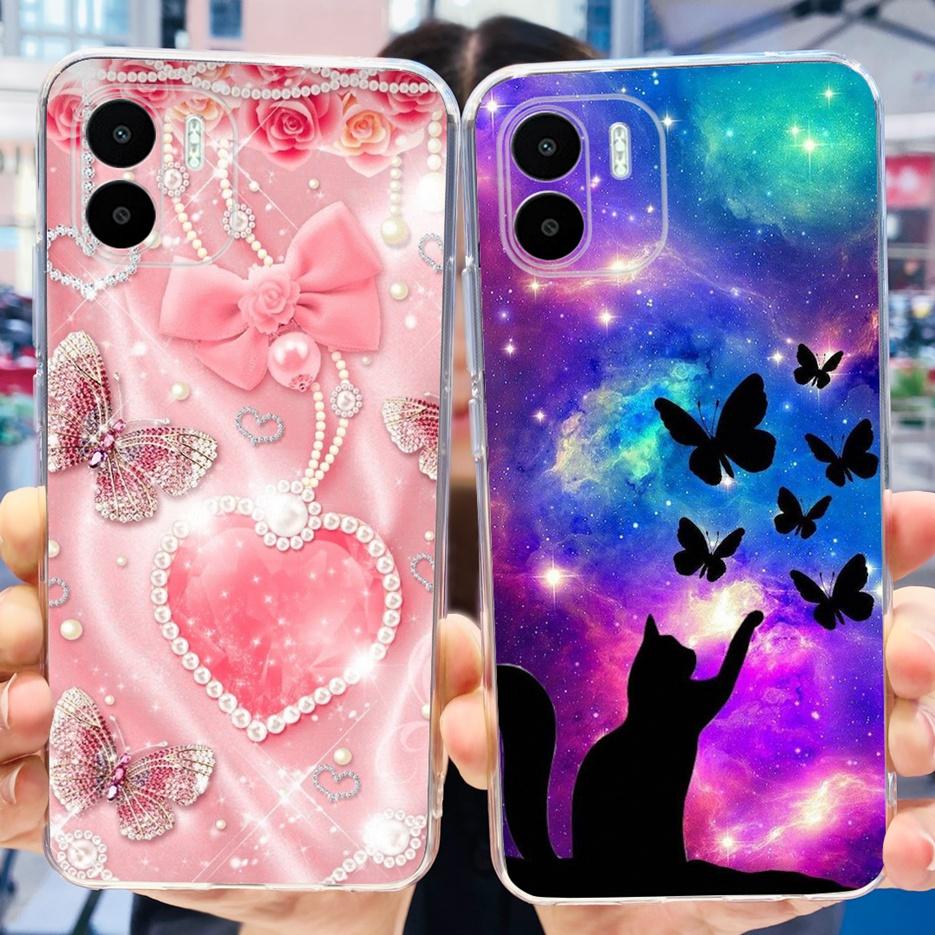 For Xiaomi Redmi A2 Case Redmi A2+ Luxury Painted Cover Clear Silicone Soft TPU Phone Case For Xiaomi Redmi A2 Plus RedmiA2 Bags