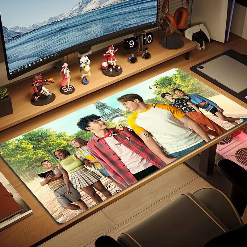 Heartstopper Large Size Mouse Pad Large Gaming Table Cushion Non-slip Laptop Tablet Big Mousepad XXL Mat Mini PC Playmat With Lock edge