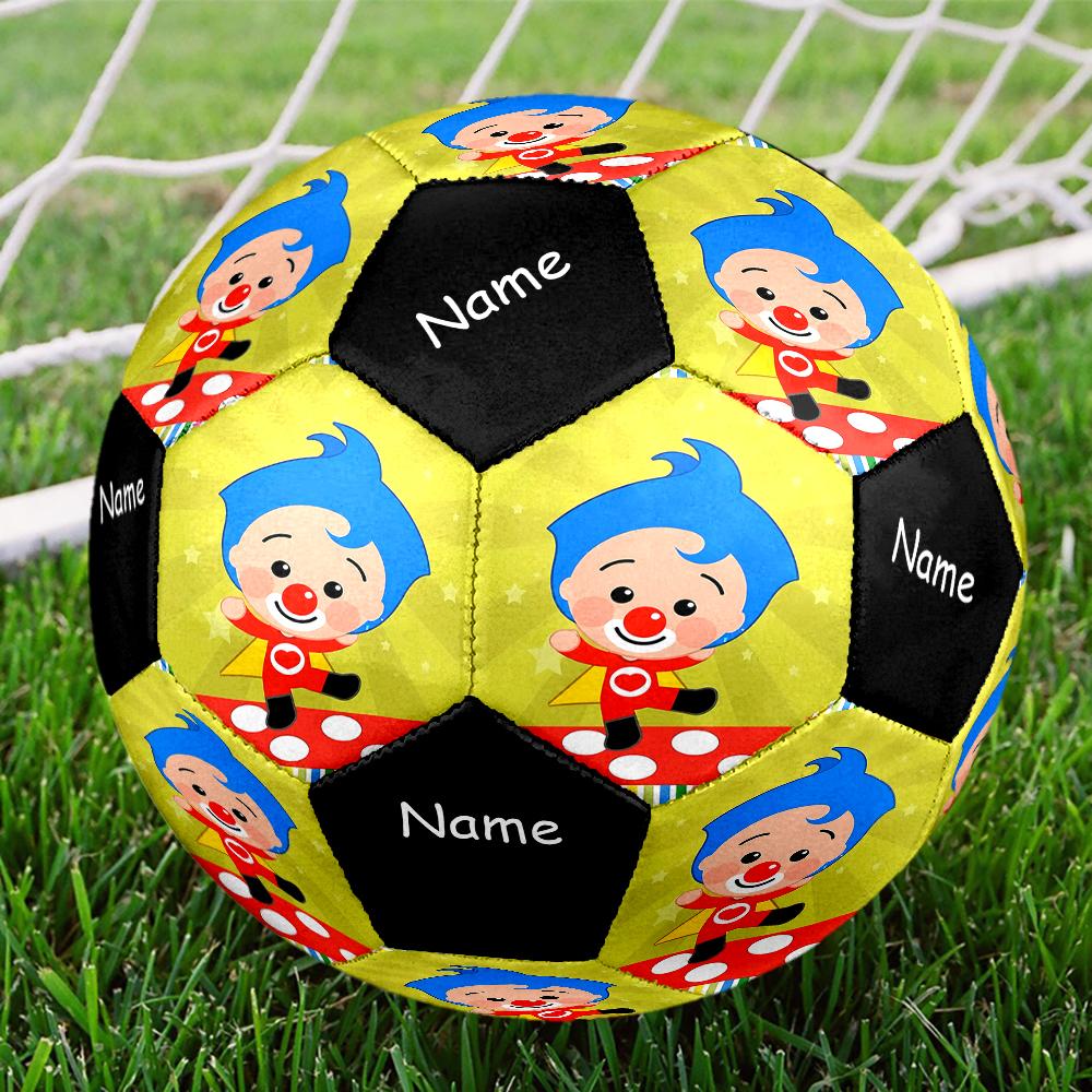 Pallone da Calcio Personalizzato Tema Plim Plim Taglia 5, Adatto Sia per Partite Indoor che Outdoor, un Regalo Adatto a Tutti.