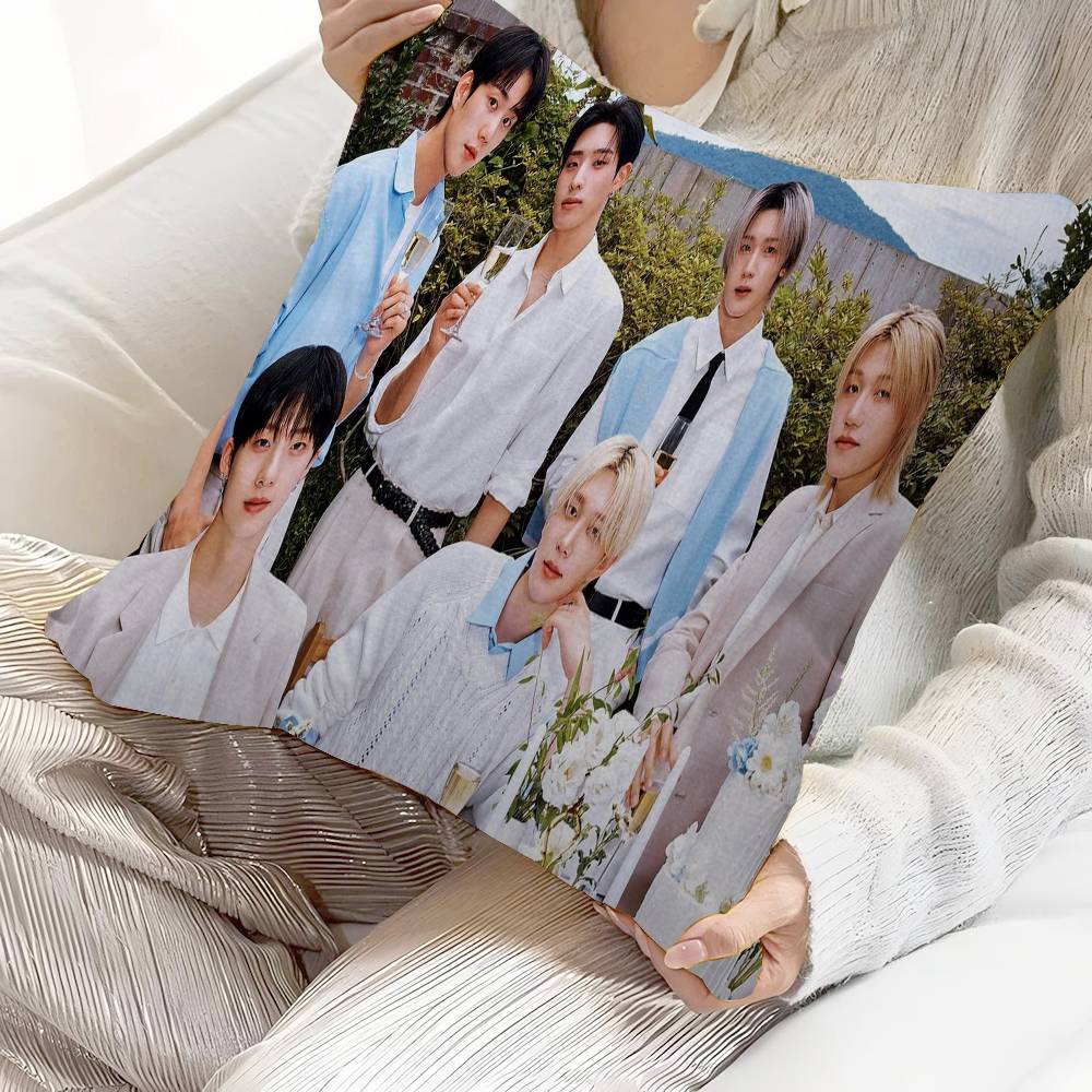 Custom P1Harmony Kpop Style Cushion Cover Inches Farmhouse Decor Home Throw Pillow Covers For Couch Decorations