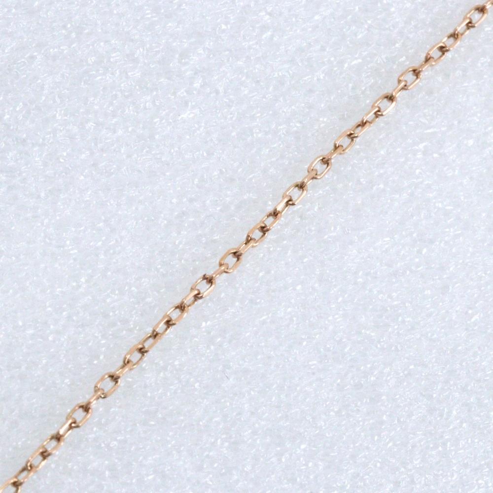 4℃ Heart Necklace K10 Pink Gold/diamond 1.5g Women Used