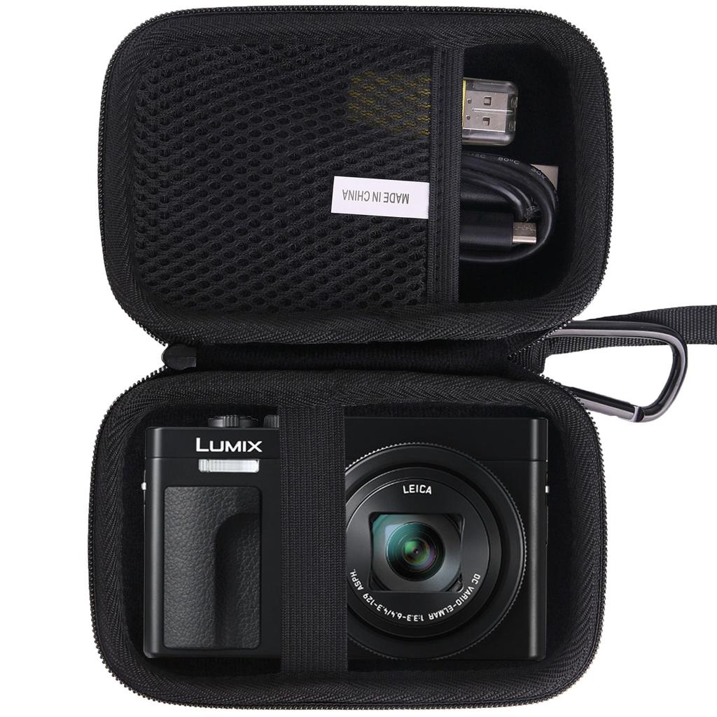 WAIYUJP Compatible Storage Case for Panasonic LUMIX DC-TZ99, DC-TZ95, DC-TZ90, and DMC-TZ85 Digital Cameras, Protective Carrying Case (Black)