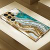 Metallic texture stone pattern glass phone case suitable for Samsung Galaxy S26 S25 S24 S22 S21 S20 FE Ultra Plus anti drop
