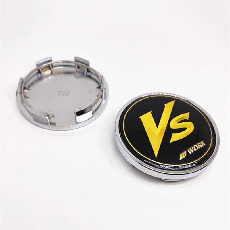 4pcs 62mm 58mm Wheel Center Cap VS W Work Car Styling Rims Hubs Cover Dustprrof Accessories