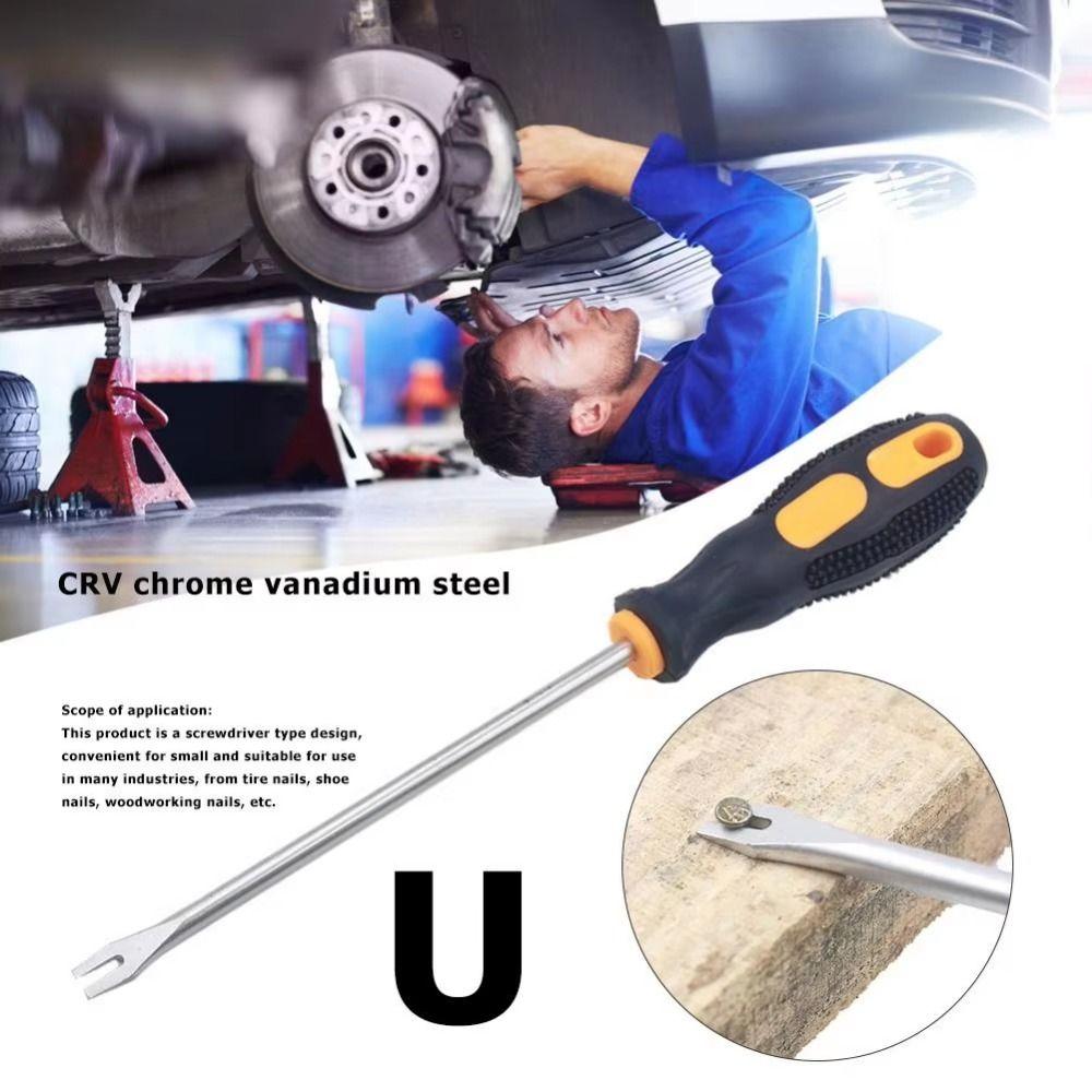 2Pcs Screwdriver Nail Puller U/V Type Nail Remover Nail Puller Pry Tool  Woodworking Nail Lifting