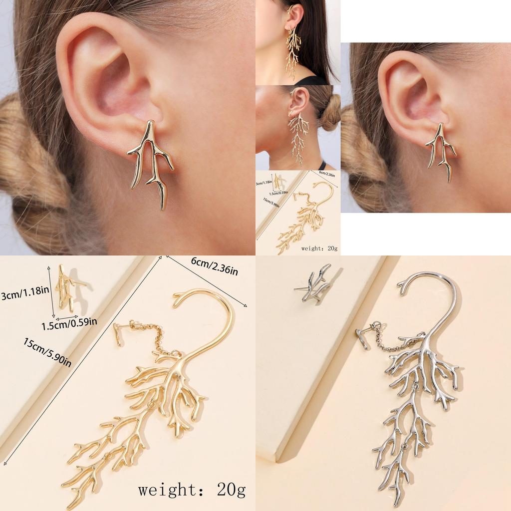 Coral Animal Design Alloy Earrings For Women Trendy Spring 2025