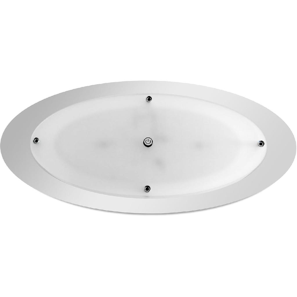 Dream lighting RV Innvendig Lys - 3,5 tommer LED Firkantet Taklampearmatur med Bryter - 12V Under Skap Lys med Krystall Linse - 6000K Hvit