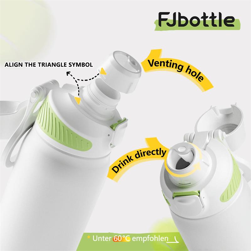 FEIJIAN 600ml/1000ml Magnetic Thermal Water Bottle Stainless Steel Leakproof Portable Thermo Bottle for Sports Travel Camping