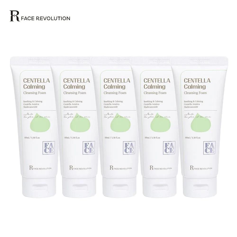 FACE REVOLUTION Centella Calming Vegan Cleansing Foam 100ml 5 Pieces