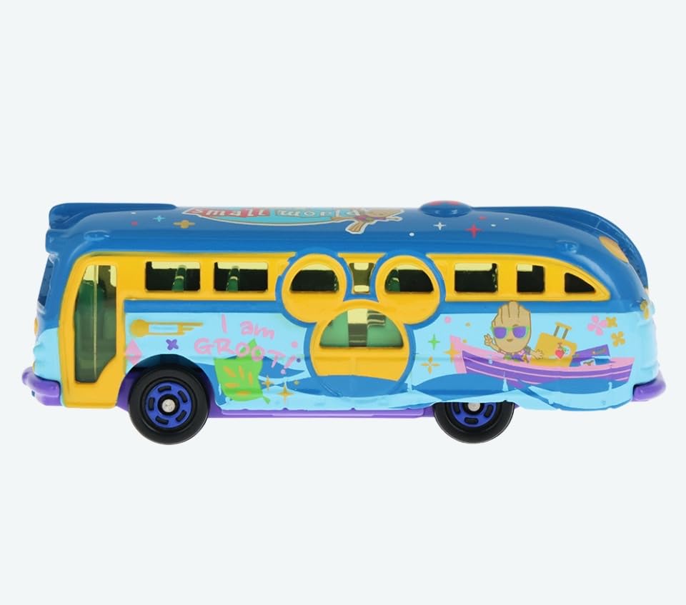 Tomica Resort Cruiser a Small World with Groot Mini Car Disney Vehicle Collection It's