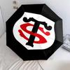 1 PC Automatic Folding Umbrella - Stade Toulousain Pattern, Portable & Foldable Design with 8 Ribs, Christmas Birthday Gifts